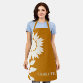 Minimalistisch Moderner Sonnenblumen-Individuelle Schürze (Getragen)