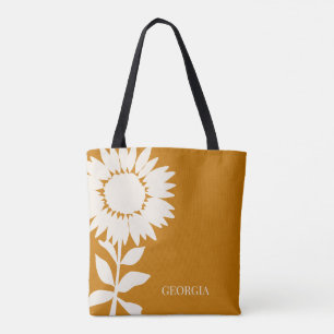 Minimalistisch Moderner Sonnenblumen-Individuelle  Tasche