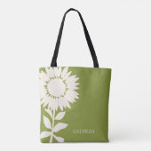 Minimalistisch Moderner Sonnenblumen-Individuelle Tasche (Rückseite)