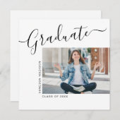 Minimalistisch Modernes 1 Foto Abschluss Ankündigung (Vorne/Hinten)