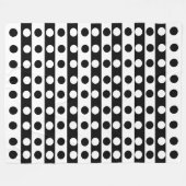 Minimalistisch Modernes Abstraktes Schwarz und Wei Fleecedecke (Vorderseite (Horizontal))