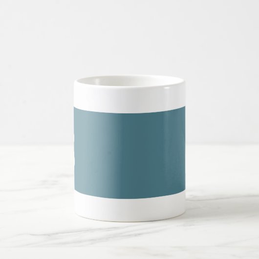 Minimalistisch Modernes Aquamarines und weißes Mon Kaffeetasse (Mittel)