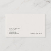 Minimalistisch Modernes Berufliches Elegantes Desi Visitenkarte (Rückseite)