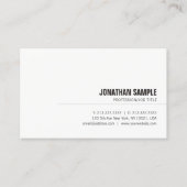 Minimalistisch Modernes Berufliches Elegantes Schl Visitenkarte (Vorderseite)