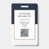 Minimalistisch Modernes Berufliches Foto Corporate Ausweis (Back)