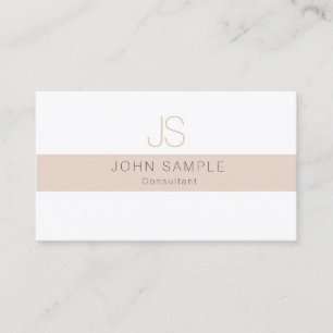 Minimalistisch Modernes Berufliches Monogramm Visitenkarte
