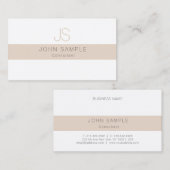 Minimalistisch Modernes Berufliches Monogramm Visitenkarte (Vorne/Hinten)