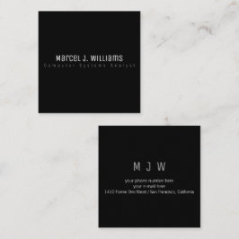 minimalistisch modernes berufliches, schlichtes Sc Quadratische Visitenkarte