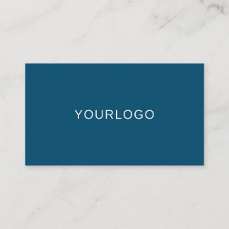 Minimalistisch modernes Blau Beruflich mit QR-Code Visitenkarte