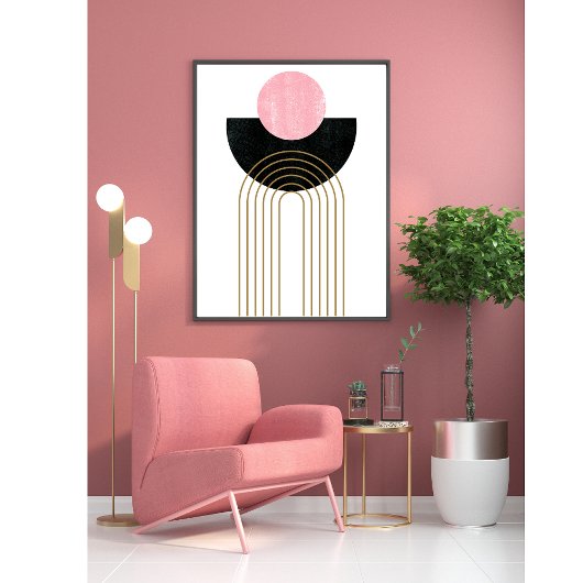 Minimalistisch Modernes Boho Mitte Jahrhundert zei Poster