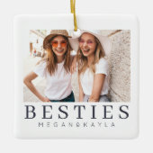 Minimalistisch Modernes Chic Best Friends BESTE FR Keramikornament (Vorderseite)