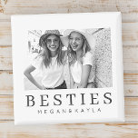 Minimalistisch Modernes Chic Best Friends BESTE FR Magnet<br><div class="desc">Design setzt sich aus lustiger und spielerischer Typografie mit Sans Serif und Serif Schriftart zusammen. Fügen Sie ein benutzerdefiniertes Foto hinzu.</div>