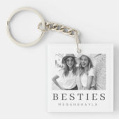 Minimalistisch Modernes Chic Best Friends BESTE FR Schlüsselanhänger (Vorderseite)