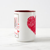 Minimalistisch Modernes Chic Best Friends BESTE FR Zweifarbige Tasse (Mittel)