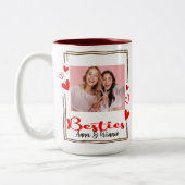 Minimalistisch Modernes Chic Best Friends BESTE FR Zweifarbige Tasse (Links)