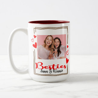 Minimalistisch Modernes Chic Best Friends BESTE FR Zweifarbige Tasse