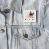 Minimalistisch Modernes Chic Pet Bestie BESTE FREU Button (Beispiel)