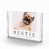 Minimalistisch Modernes Chic Pet Bestie BESTE FREU Fotoblock (Rechts)