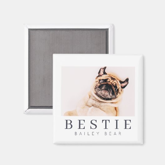 Minimalistisch Modernes Chic Pet Bestie BESTE FREU Magnet (Vorderseite/Rückseite)