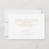 Minimalistisch Modernes Chic Script Eleganter Absc Dankeskarte (Rückseite)