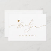 Minimalistisch Modernes Chic Script Eleganter Absc Dankeskarte (Vorne/Hinten)