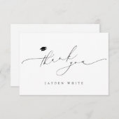 Minimalistisch Modernes Chic Script Eleganter Absc Dankeskarte (Vorne/Hinten)