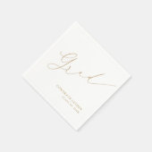 Minimalistisch Modernes Chic Script Eleganter Absc Serviette (Ecke)