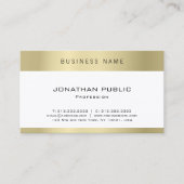 Minimalistisch modernes Design Gold Eleganter Schl Visitenkarte (Vorderseite)