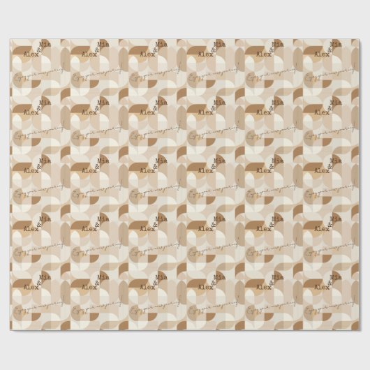 Minimalistisch modernes Design in Beigetönen Geschenkpapier (Flach)