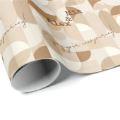 Minimalistisch modernes Design in Beigetönen Geschenkpapier (Rolleneckpunkt)