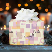 Minimalistisch modernes Design mit pastellfarbenen Geschenkpapier