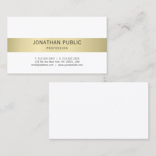 Minimalistisch Modernes Design Trendy Elegant Schl Visitenkarte (Vorne/Hinten)