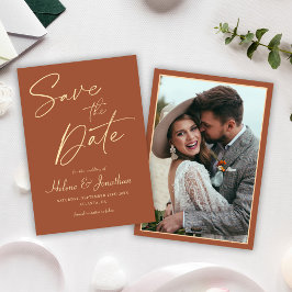 Minimalistisch Modernes einfaches Boho-Foto Save The Date