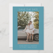 Minimalistisch Modernes Einfaches Elegantes Aquama Save The Date (Vorderseite)
