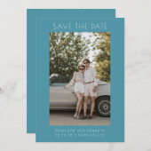 Minimalistisch Modernes Einfaches Elegantes Aquama Save The Date (Vorne/Hinten)