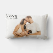 Minimalistisch Modernes, einfaches und schicke Fot Lendenkissen (Rückseite)