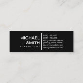 Minimalistisch Modernes Elegantes Flirt Black Mini Visitenkarte (Rückseite)