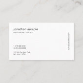 Minimalistisch Modernes, elegantes, handgeschriebe Visitenkarte (Rückseite)