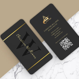 Minimalistisch Modernes, elegantes Monogramm Beruf Visitenkarte