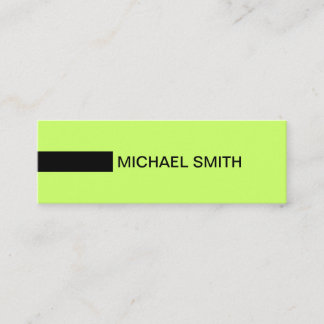 Minimalistisch Modernes Elegantes Moon Green & Bla Mini Visitenkarte