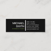 Minimalistisch Modernes Elegantes Moon Green & Bla Mini Visitenkarte (Rückseite)