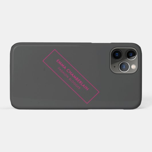Minimalistisch Modernes Elegantes Neon Case-Mate iPhone Hülle (Rückseite (Horizontal))