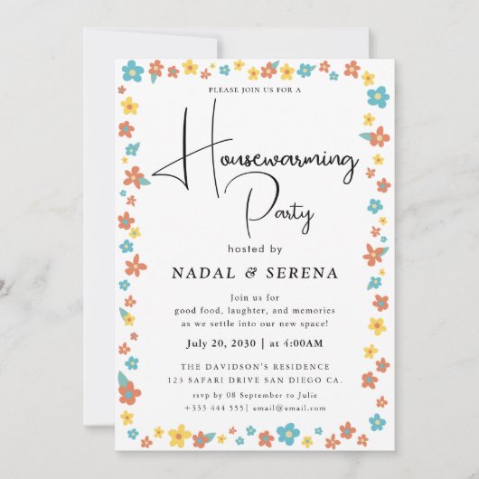 Minimalistisch Modernes elegantes Party zur Housew Einladung (Vorderseite)