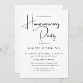 Minimalistisch Modernes elegantes Party zur Housew Einladung (Vorne/Hinten)