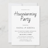Minimalistisch Modernes elegantes Party zur Housew Einladung (Vorderseite)