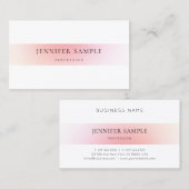 Minimalistisch Modernes Elegantes Rosa Beruflich Visitenkarte (Vorne/Hinten)