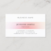 Minimalistisch Modernes Elegantes Rosa Beruflich Visitenkarte (Rückseite)