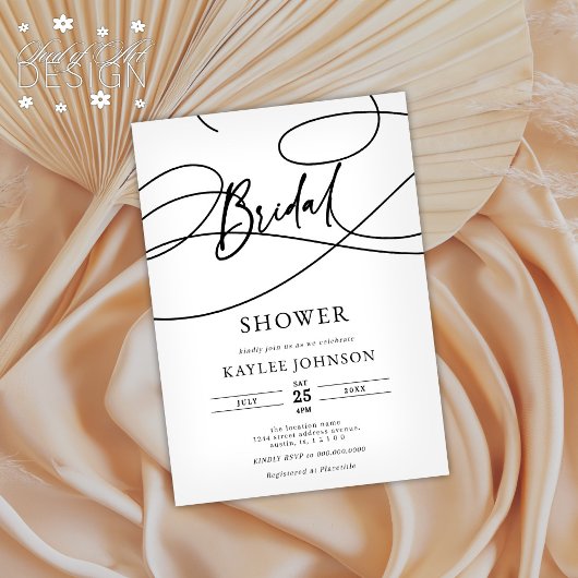 Minimalistisch Modernes Extravagantes Drehbuch "Br Einladung