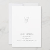 Minimalistisch Modernes Foto Elegante Weiße Hochze Save The Date (Vorderseite)