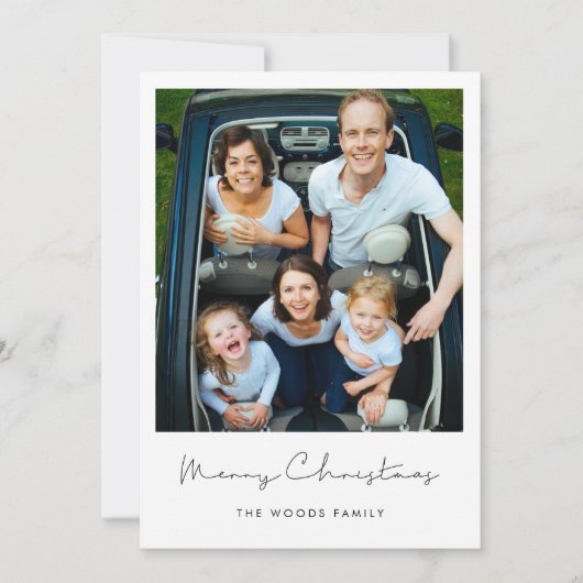 Minimalistisch Modernes Foto für Weihnachten (Vorderseite)